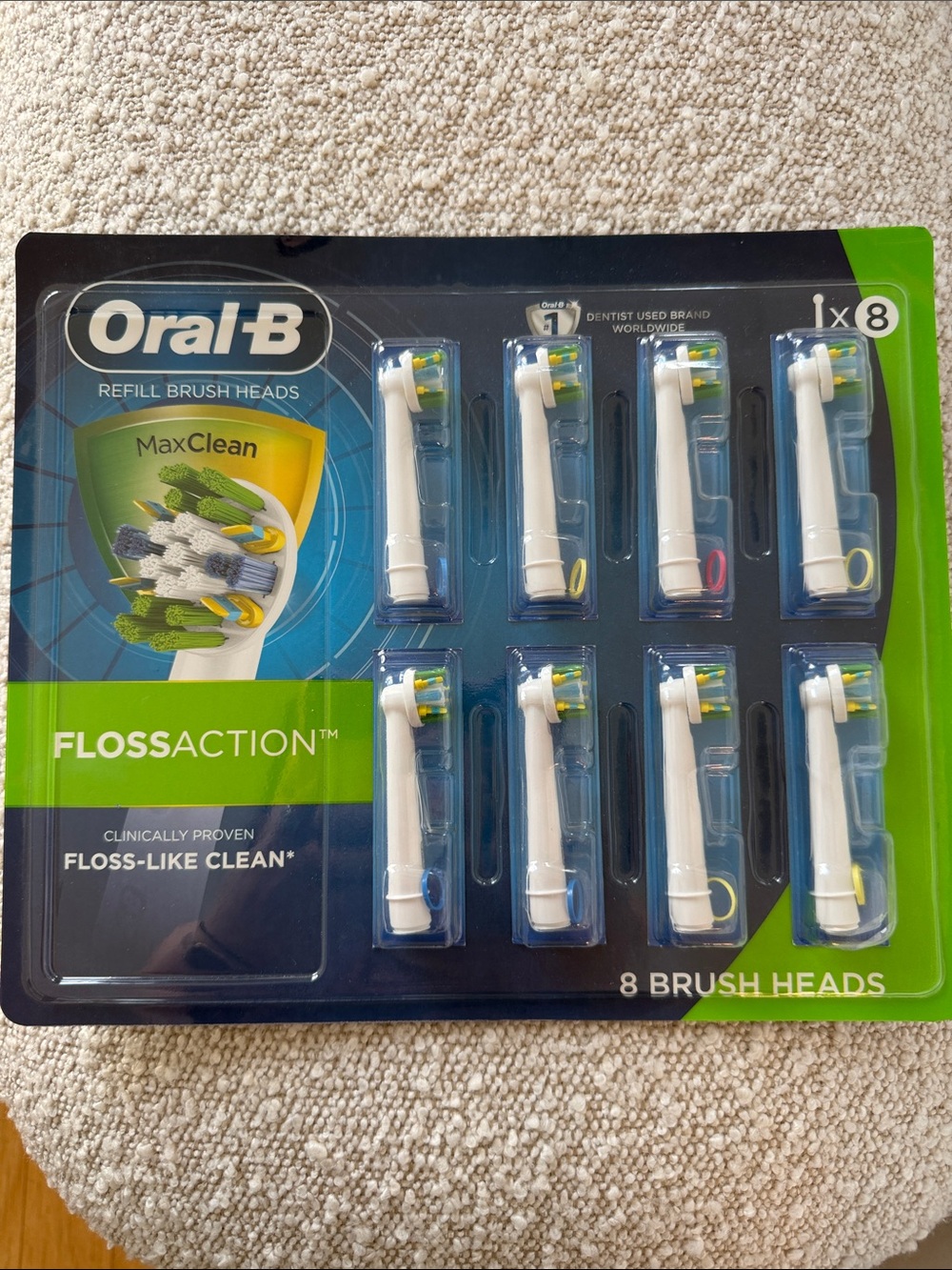Oral-B Braun Floss Action Replacement Toothbrush heads refill 8 count